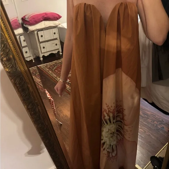 Significant Other Orange Floral Maxi Dress - Picture 3 of 6